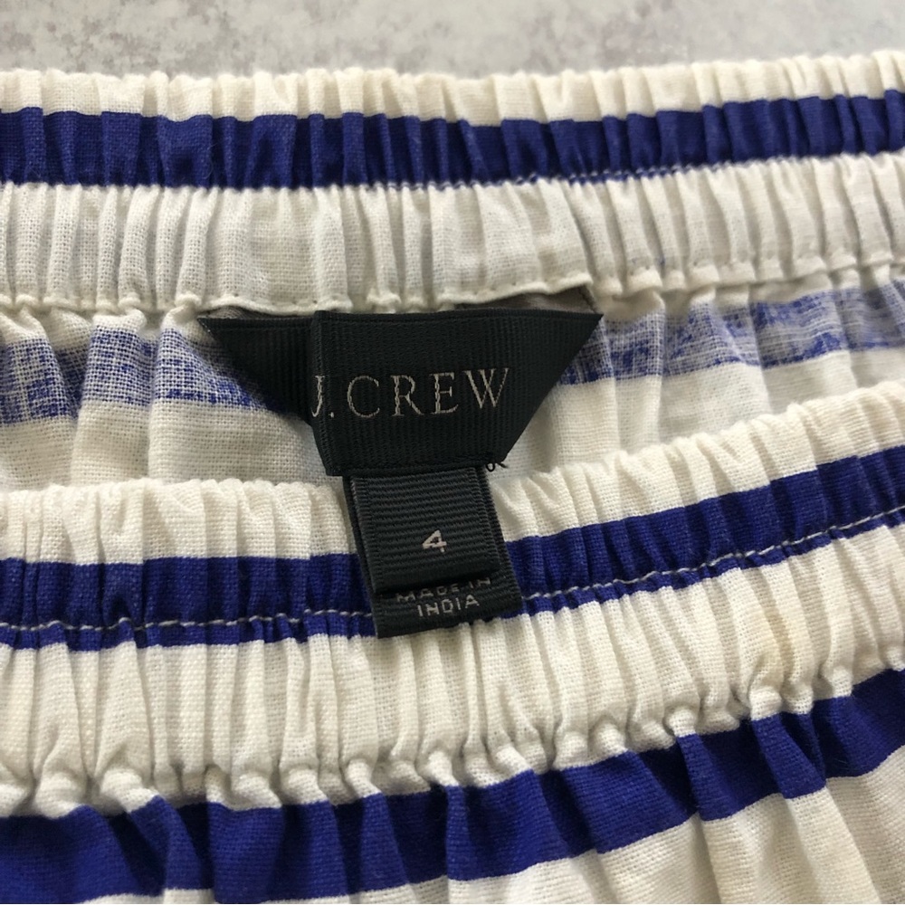 ๐ผ J. Crew Pull On Pocket Skirt in Blue & White Nautical Stripe, 4 - Picture 3 of 8